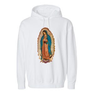 Our Lady De Guadalupe Sant Mary For Christians Catholics Garment-Dyed Fleece Hoodie