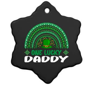 One Lucky Daddy Cute Gift St Patrick's Day Funny For Daddy Gift Ceramic Star Ornament