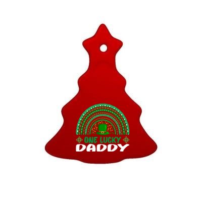 One Lucky Daddy Cute Gift St Patrick's Day Funny For Daddy Gift Ceramic Tree Ornament