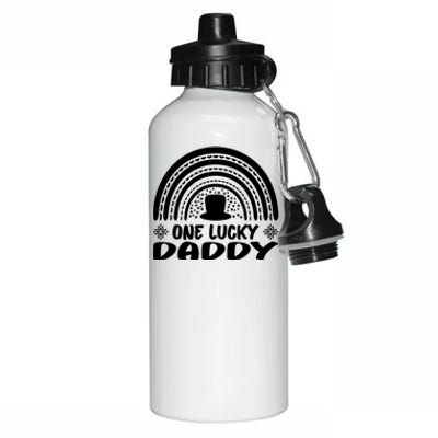 One Lucky Daddy Great Gift St Patrick's Day Funny For Daddy Cool Gift Aluminum Water Bottle 