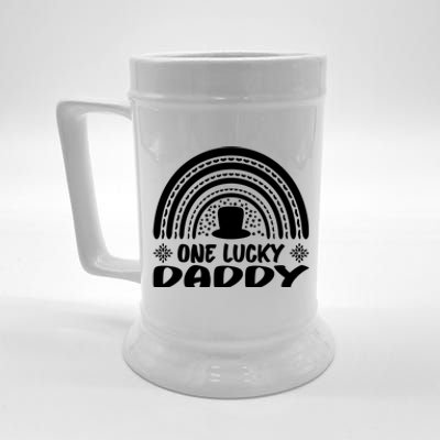 One Lucky Daddy Great Gift St Patrick's Day Funny For Daddy Cool Gift Beer Stein