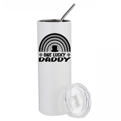 One Lucky Daddy Great Gift St Patrick's Day Funny For Daddy Cool Gift Stainless Steel Tumbler