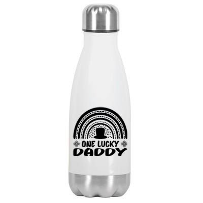 One Lucky Daddy Great Gift St Patrick's Day Funny For Daddy Cool Gift Stainless Steel Insulated Water Bottle