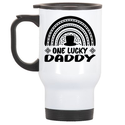 One Lucky Daddy Great Gift St Patrick's Day Funny For Daddy Cool Gift Stainless Steel Travel Mug