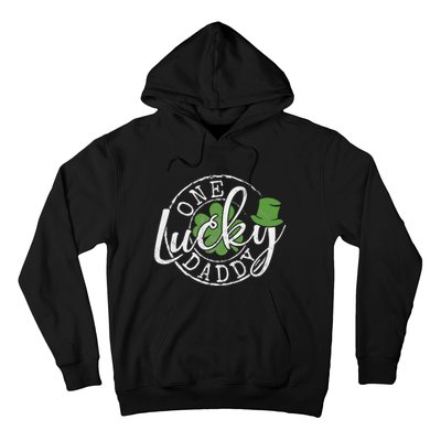 One Lucky Daddy Funny Father Irish Clovers St Patrick's Day Hoodie