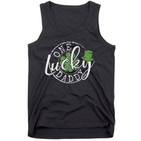 One Lucky Daddy Funny Father Irish Clovers St Patrick's Day Tank Top