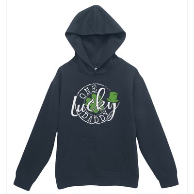 One Lucky Daddy Funny Father Irish Clovers St Patrick's Day Urban Pullover Hoodie