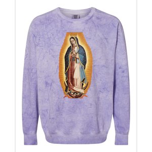 Our Lady De Guadalupe Mary Mother Of God Christian Catholics Rosary Colorblast Crewneck Sweatshirt