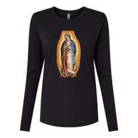 Our Lady De Guadalupe Mary Mother Of God Christian Catholics Rosary Womens Cotton Relaxed Long Sleeve T-Shirt