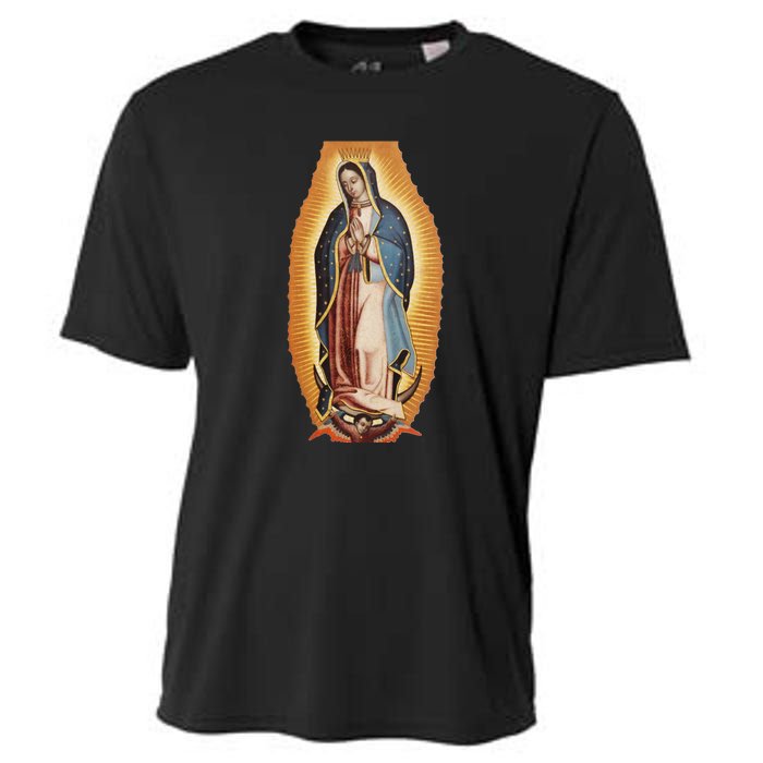 Our Lady De Guadalupe Mary Mother Of God Christian Catholics Rosary Cooling Performance Crew T-Shirt