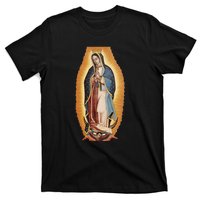 Our Lady De Guadalupe Mary Mother Of God Christian Catholics Rosary T-Shirt