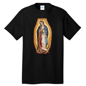 Our Lady De Guadalupe Mary Mother Of God Christian Catholics Rosary Tall T-Shirt