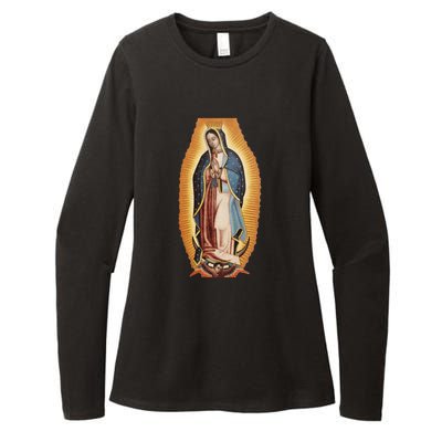 Our Lady De Guadalupe Mary Mother Of God Christian Catholics Rosary Womens CVC Long Sleeve Shirt