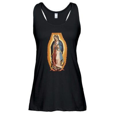 Our Lady De Guadalupe Mary Mother Of God Christian Catholics Rosary Ladies Essential Flowy Tank