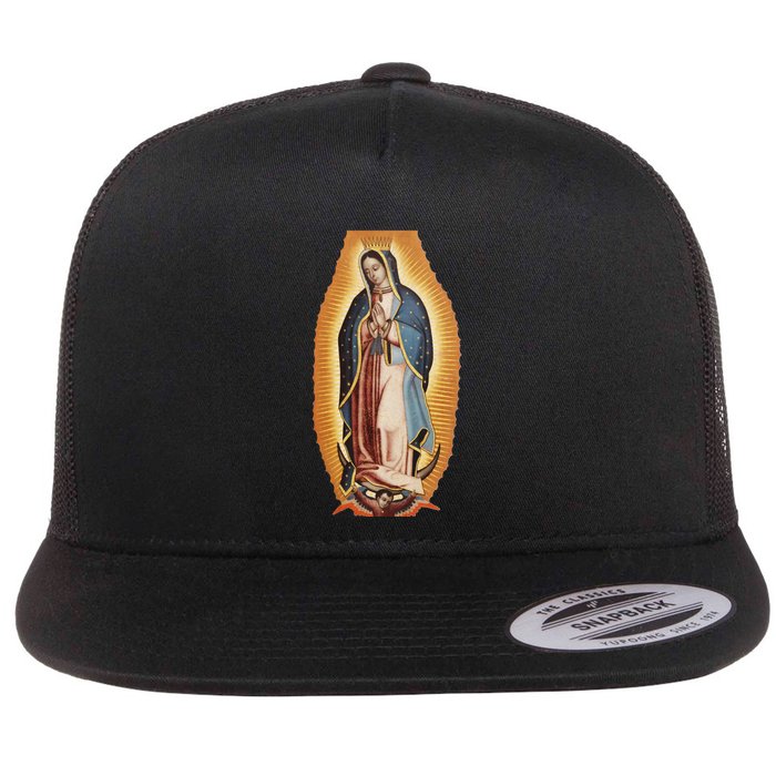 Our Lady De Guadalupe Mary Mother Of God Christian Catholics Rosary Flatbill Hat