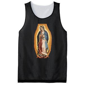 Our Lady De Guadalupe Mary Mother Of God Christian Catholics Rosary Mesh Reversible Basketball Jersey Tank