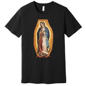 Our Lady De Guadalupe Mary Mother Of God Christian Catholics Rosary Premium T-Shirt