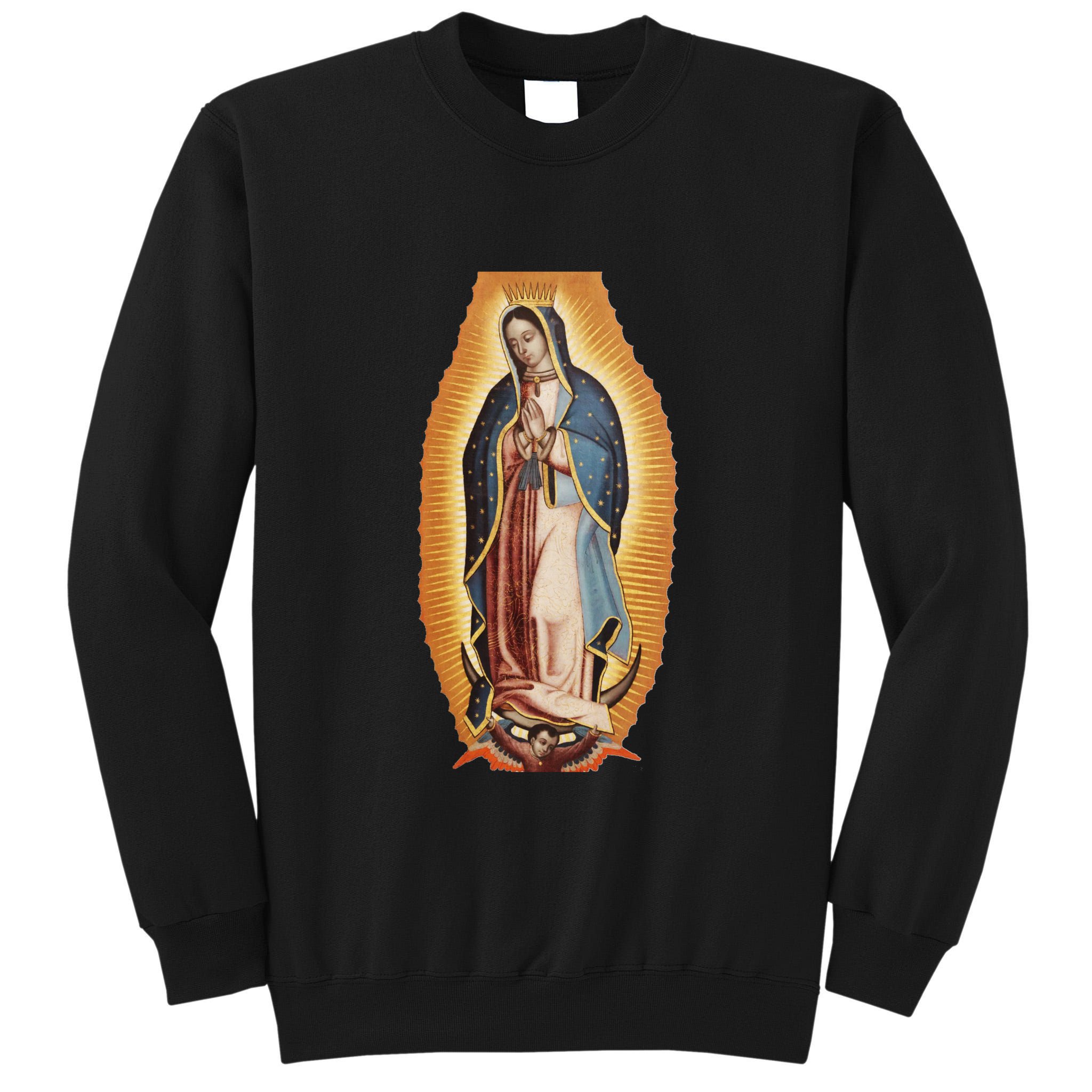 Our Lady De Guadalupe Mary Mother Of God Christian Catholics Rosary Tall Sweatshirt