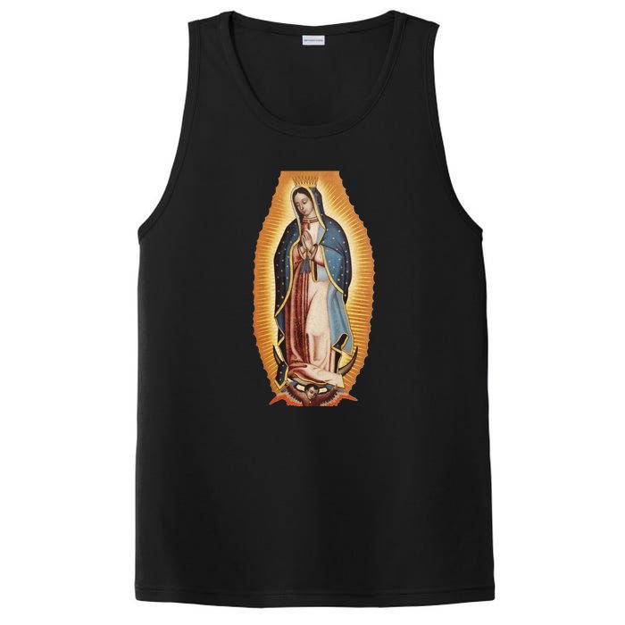 Our Lady De Guadalupe Mary Mother Of God Christian Catholics Rosary PosiCharge Competitor Tank