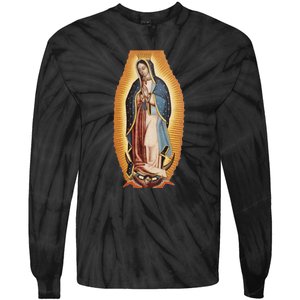 Our Lady De Guadalupe Mary Mother Of God Christian Catholics Rosary Tie-Dye Long Sleeve Shirt