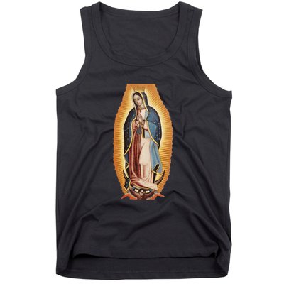 Our Lady De Guadalupe Mary Mother Of God Christian Catholics Rosary Tank Top