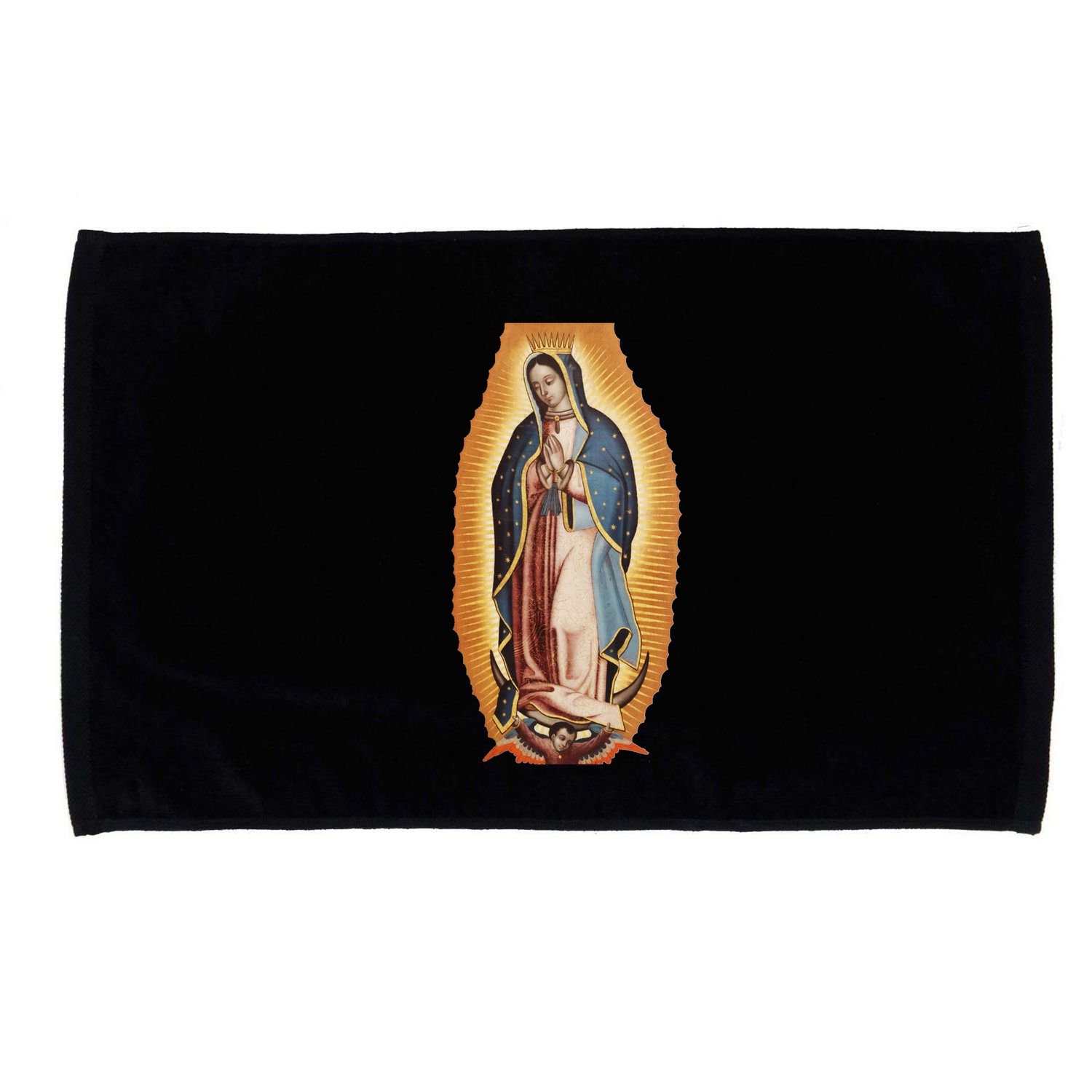 Our Lady De Guadalupe Mary Mother Of God Christian Catholics Rosary Microfiber Hand Towel