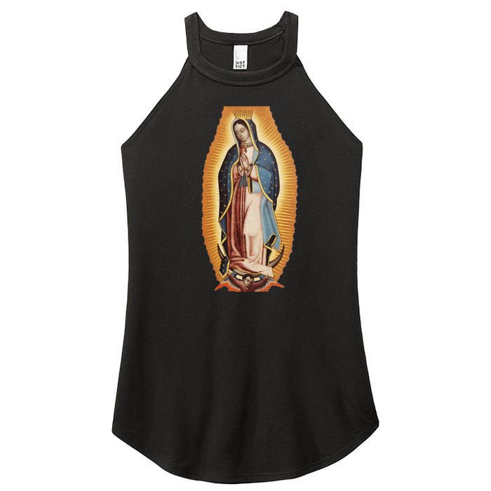 Our Lady De Guadalupe Mary Mother Of God Christian Catholics Rosary Women’s Perfect Tri Rocker Tank