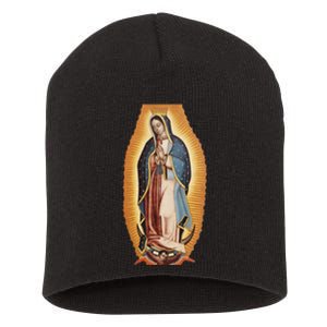 Our Lady De Guadalupe Mary Mother Of God Christian Catholics Rosary Short Acrylic Beanie