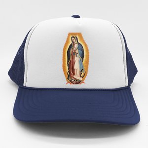 Our Lady De Guadalupe Mary Mother Of God Christian Catholics Rosary Trucker Hat