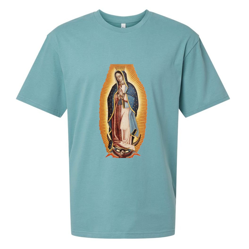 Our Lady De Guadalupe Mary Mother Of God Christian Catholics Rosary Sueded Cloud Jersey T-Shirt