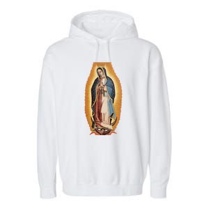 Our Lady De Guadalupe Mary Mother Of God Christian Catholics Rosary Garment-Dyed Fleece Hoodie