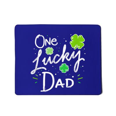One Lucky Dad Matching St Patricks Day Funny Daddy Mousepad