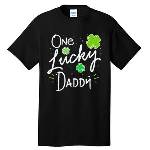 One Lucky Dad Matching St Patricks Day New Daddy Tall T-Shirt