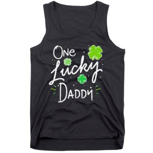 One Lucky Dad Matching St Patricks Day New Daddy Tank Top