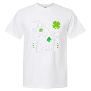 One Lucky Dad Matching St Patricks Day New Daddy Garment-Dyed Heavyweight T-Shirt