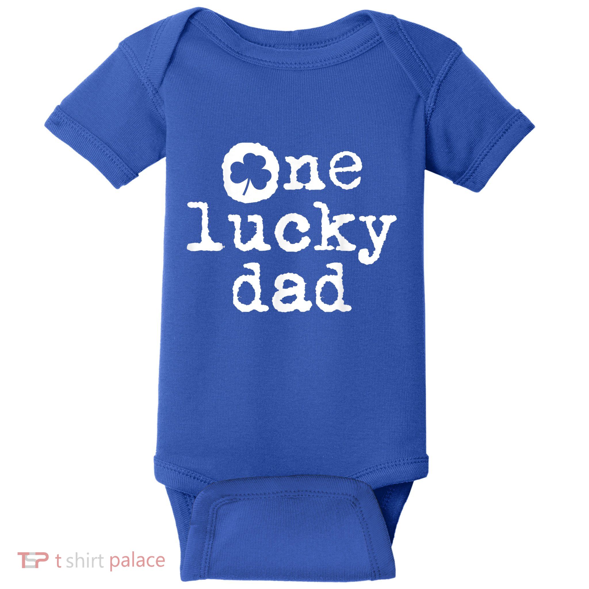 One Lucky Dad St Patricks Day Irish Blessed Daddy Shamrock Baby Bodysuit