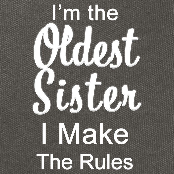 Oldest Sister I Make The Rules Funny Cotton Canvas Backpack