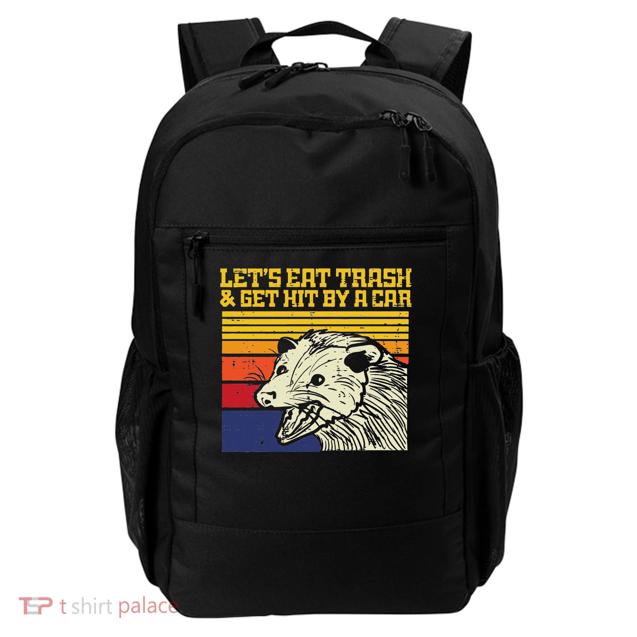 Opossum Lets Eat Trash Get Hit By Car Retro Possum Women Daily Commute Backpack