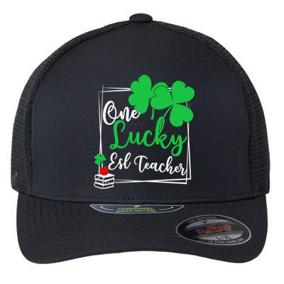 One Lucky Esl Teacher St Patricks Day Esl Teacher Gift Flexfit Unipanel Trucker Cap