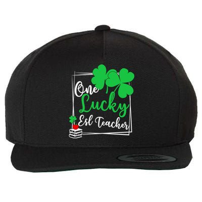 One Lucky Esl Teacher St Patricks Day Esl Teacher Gift Wool Snapback Cap