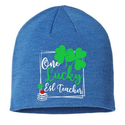 One Lucky Esl Teacher St Patricks Day Esl Teacher Gift Sustainable Beanie