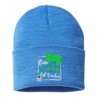 One Lucky Esl Teacher St Patricks Day Esl Teacher Gift Sustainable Knit Beanie