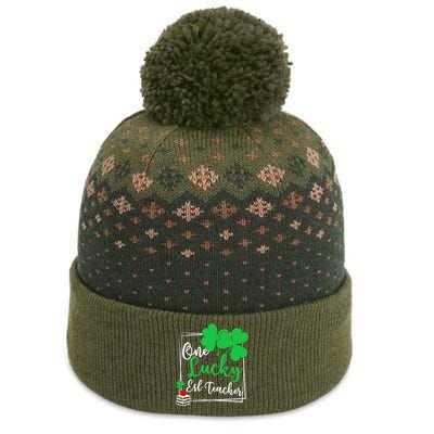 One Lucky Esl Teacher St Patricks Day Esl Teacher Gift The Baniff Cuffed Pom Beanie