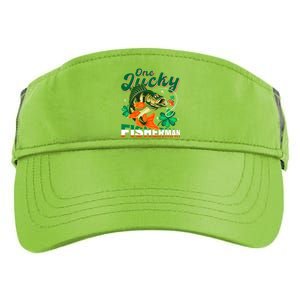 One Lucky Fisher Fisher Anglers St Patrick's Day Gift Adult Drive Performance Visor