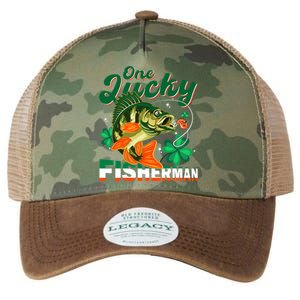 One Lucky Fisher Fisher Anglers St Patrick's Day Gift Legacy Tie Dye Trucker Hat