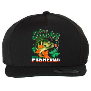 One Lucky Fisher Fisher Anglers St Patrick's Day Gift Wool Snapback Cap