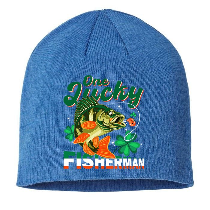 One Lucky Fisher Fisher Anglers St Patrick's Day Gift Sustainable Beanie