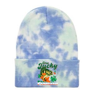 One Lucky Fisher Fisher Anglers St Patrick's Day Gift Tie Dye 12in Knit Beanie