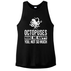 Octopus Lover Funny Octopus Quote Retro Ladies PosiCharge Tri-Blend Wicking Tank