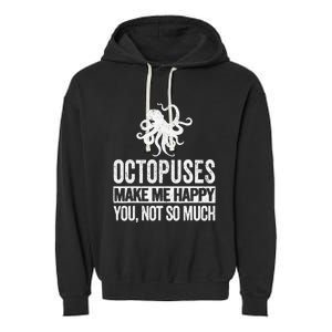 Octopus Lover Funny Octopus Quote Retro Garment-Dyed Fleece Hoodie